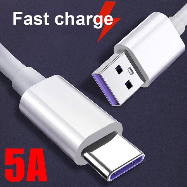 Trayknick 5A USB Type C Phone Super Fast Quick Charging Cable Data Sync Cord for Huawei