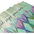 thumbnail image 3 of Inspirational Mermaid Shower Curtain Turquoise Colorful Flower Tail Shower Curtains for Bathroom Motivational Quotes Shower Curtain Waterproof Polyester Fabric Decor with Plastic Hooks 72x72 Inches, 3 of 6
