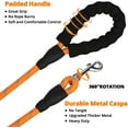 thumbnail image 4 of Long Dog Leash 30 FT: Heavy Duty Rope Leashes for Dogs Training with Swivel Lockable Hook Reflective Threads Bungee and Padded Handle - Dog Lead for Large Small Medium Dogs Outside Walking Hiking, 4 of 7