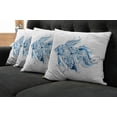 thumbnail image 2 of Ambesonne Fish Throw Pillow Cover 4 Pack, Abstract Betta Splenden, 24", Blue Azure Blue, 2 of 6