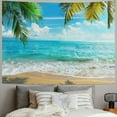 thumbnail image 2 of Chilfamy  Summer Beach Theme Tapestry Wall Hanging 80x60 inches Palm Trees Ocean Sea Beach Wave Scenery Wall Art Tropical Nature Tapestry Holiday Home Decor for Bedroom Living Room 60x50inch, 2 of 6