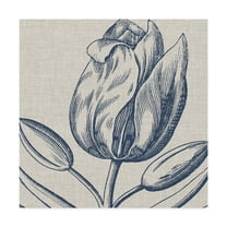 Trademark Fine Art 'Indigo Floral on Linen IV' Canvas Art by Vision Studio