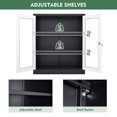 thumbnail image 5 of STANI Metal Storage Cabinets, Lockable 35.4" Steel Storage Cabinet with 2 Doors and 2 Adjustable Shelves for Garage, Home, Office, 5 of 6