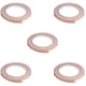 thumbnail image 1 of 5X Cinta Adhesiva de Lámina de Cobre de una Cara Cinta Protectora Autoadhesiva Cinta Antiinterferencias para Guitarra (5 mm X 20 M), 1 of 5