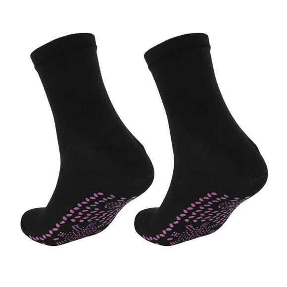 MZXELPRJD No Show Socks Womens Unisex Winter Socks Self Heating Warm Tourmaline Socks, White Ankle Socks Black