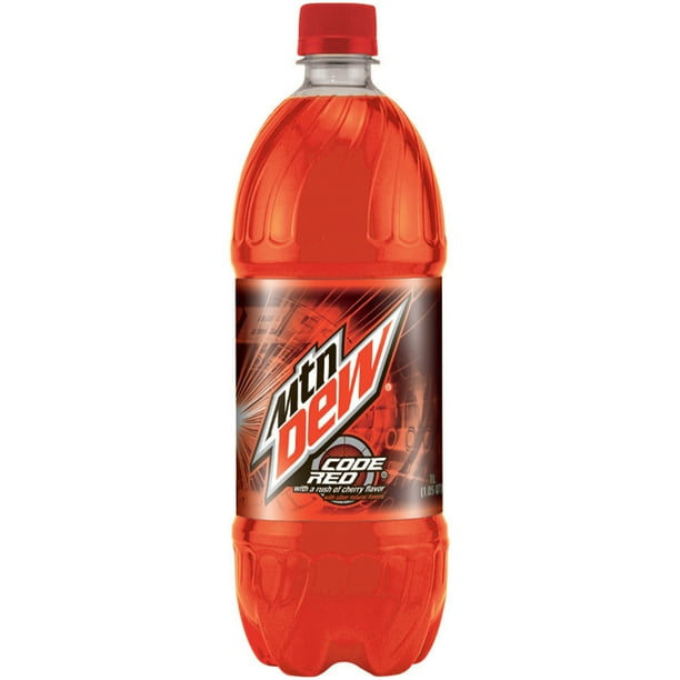 Mtn Dew Code Red Soda With A Rush Of Cherry Flavor 1 L Bottle Walmart Com Walmart Com