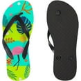 thumbnail image 3 of Dreamtimes Flip Flops Summer Tropical Floral Flowers Flamingo Slippers Sandals for Women Men Boy Girl Kid Beach Summer Yoga Mat Slipper, 3 of 5
