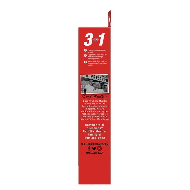 Mueller X-Stay Stabilizzatore Polso Regolabile S/M Supporto Per Tunnel Carpale Tendinite