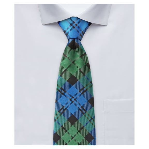 Jacob Alexander Men's Royal Tartans Plaid Black Watch Slim Neck Tie - Blue Green