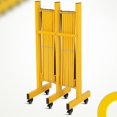 thumbnail image 2 of Kojooin Clôture de Circulation Rétractable de 11 Pieds avec Roulettes, Barricade Métallique Industrielle Extensible, 2 of 6