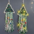 thumbnail image 1 of Dreamcatcher Woven Home Decor Christmas Tree Shape Pendant Fake Wall Decor With Lights Home Ornaments, 1 of 9