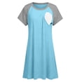thumbnail image 5 of Edvintorg Maternity Summer Clothes Women Crew Neck Short Sleeve Casual Nursing Dress Nightwear Loose Pregnancy Dress for Women, 5 of 8