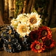 thumbnail image 7 of Dalrosia Vintage Artificial Sunflowers 18.9 Inches with Long Stem Silk Orange Sunflowers Faux Flower for Home Wedding Garden Thanksgiving Decoration, 7 of 7