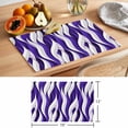 thumbnail image 6 of Dark Purple White Stripes Placemats Set&nbsp;of&nbsp;8 Abstract Geometric Aesthetic Striped Heat Insulation Washable Place Mats, Non-Slip Table Mats for Dining Table Party Kitchen Decor,13x19 Inch, 6 of 9