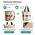 thumbnail image 3 of BAGSMART Paz 20L Totepack, Water-Resistant College Backpack Casual Daypack Bookbag for 15.6 Inch Laptop, Khaki, 3 of 6