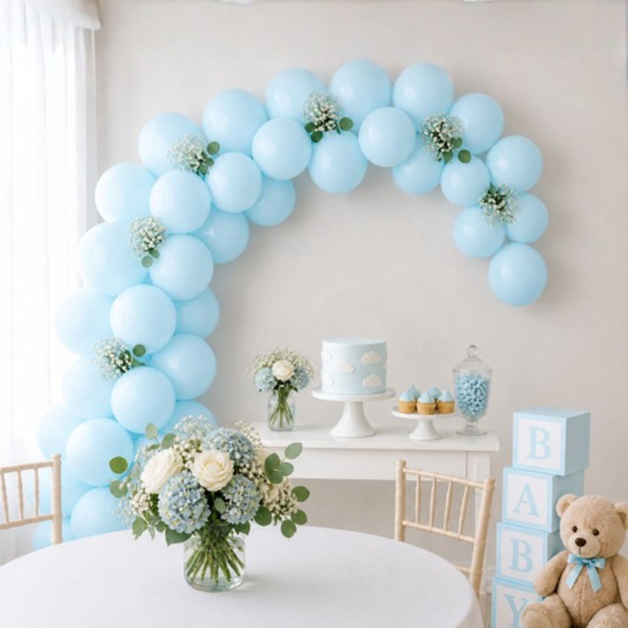 12" Light Blue Latex Balloons, 15 Pieces, by Way To Celebrate