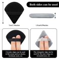 thumbnail image 5 of 12 Pieces Triangle Powder Puff Face Cosmetic Makeup Puff for Loose Powder Soft Body Washable Reusable Foundation Sponge Mineral Powder Wet Dry Makeup Tool(Black, Gray,Small), 5 of 5