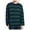 Green, variant on Women's Striped Distressed T Shirts Crewneck Long Sleeve Oversized Goth Tops Retro Baggy Fashion Y2K Tees