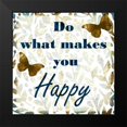 thumbnail image 2 of Allen, Kimberly 12x12 Black Modern Framed Museum Art Print Titled - Do What Makes, 2 of 5