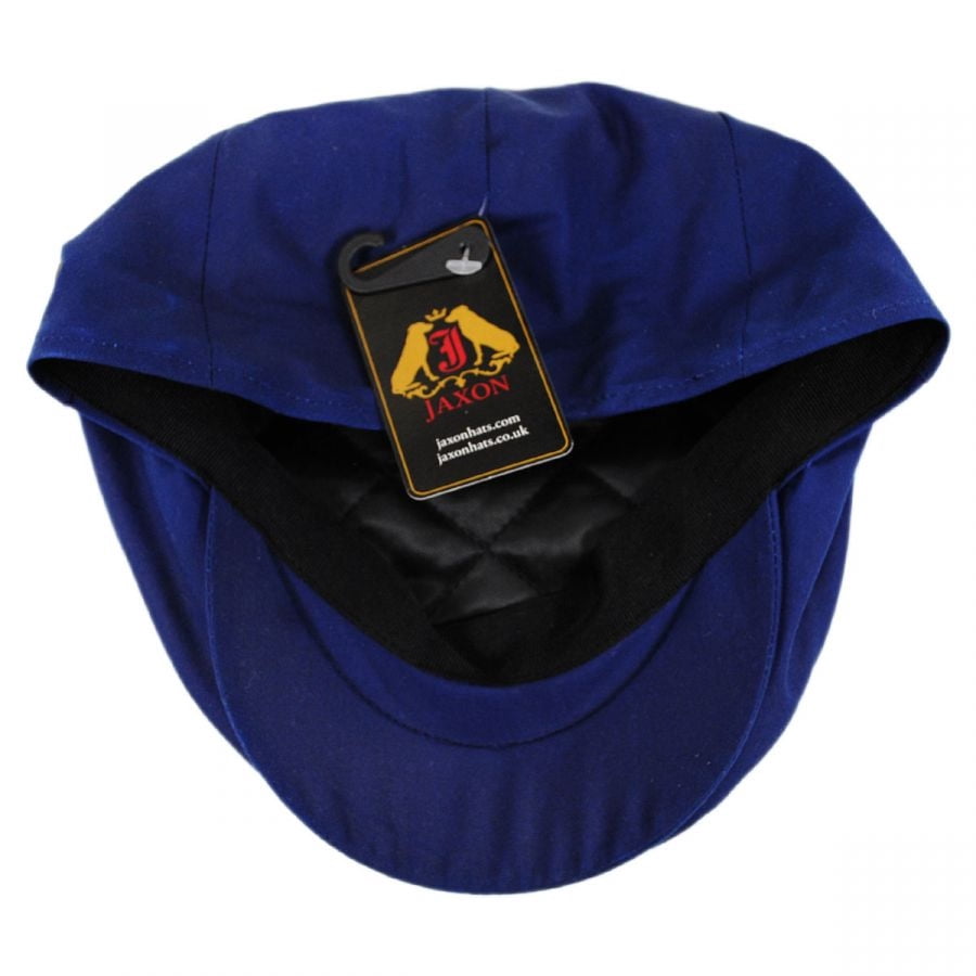 British Millerain Wax Cotton Ivy Cap - XL - Navy Blue