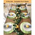 thumbnail image 4 of 13 Inch Round Placemats Set of 4, Green Wood Grain Non Slip Heat Insulation PP Table Mats, Ombre Rustic Retro Wooden Plank Washable Place Mats for Kitchen Dining Party Table Decor, 4 of 7