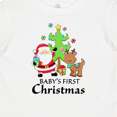 thumbnail image 4 of Inktastic Baby's 1st Christmas with Santa Reindeer and Tree Boys or Girls Baby T-Shirt, 4 of 5