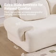 thumbnail image 5 of 118" Modular Cloud Sectional Sofa with Ottoman, Curved Modern Couch with Deep Seat, Compression Fabric Sectional Sofa for Living Room, Beige, 5 of 8