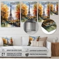 thumbnail image 4 of Designart "Eiffel Tower in Soft Pastel Shades III" City Paris Metal Wall Art, 4 of 5