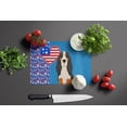thumbnail image 3 of Black Tricolor Basset Hound Glass Cutting Board Large 12 in x 15 in, 3 of 5