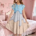 thumbnail image 2 of oqasdz Girls Dresses with Ice Cream Print Flowy Sleeveless Casual Playful Dress for Toddler Kids Party and Outdoor Activities Summer Dress, 2 of 4
