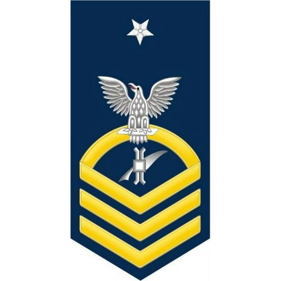 3.8 Inch Navy Senior Chief Gold E-8 Legalman LN Decal Sticker