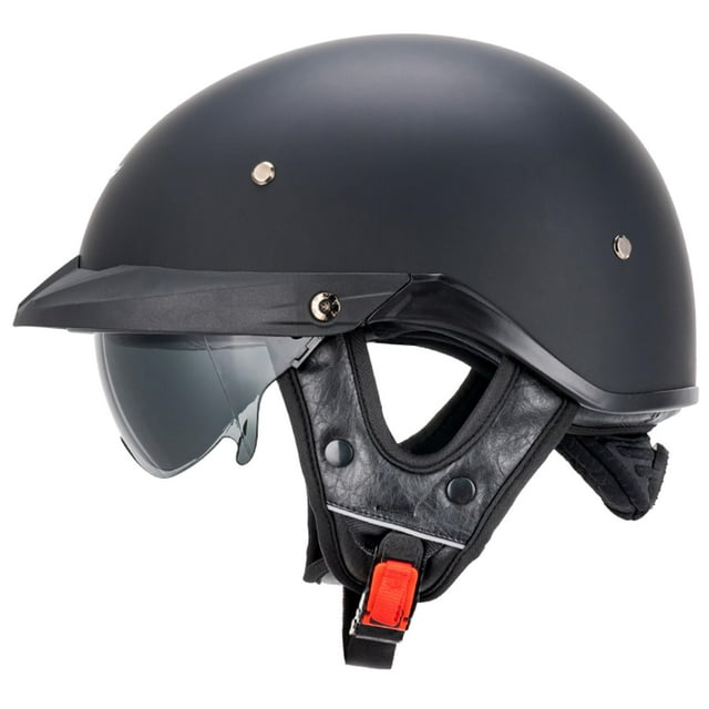 Medio casco de moto VCOROS VHF04 negro mate M
