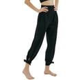 thumbnail image 3 of Pantalones de Yoga de Pierna para Mujer, Holgados y Cómodos, de Cintura Alta, con Bolsillos. Negro L, 3 of 10