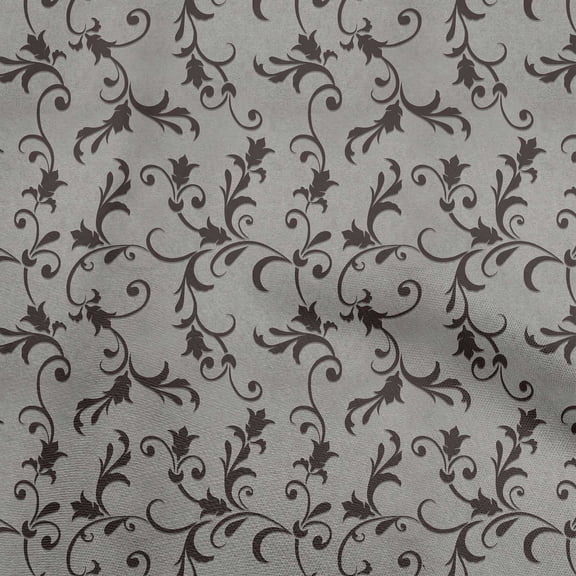 oneOone Cotton Flex Gray Fabric Asian Baroque Sewing Craft Projects Fabric Prints By Yard 40 Inch Wide