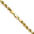 thumbnail image 6 of Primal Gold 14 Karat Yellow Gold 4.9mm Semi-Solid Diamond-cut Rope Chain Bracelet, 6 of 11