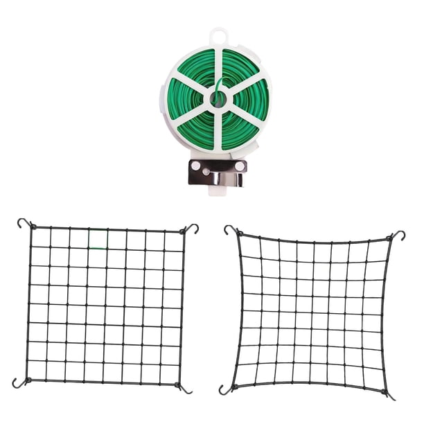 2 piezas de red elástica para trepar vides con malla flexible Scrog Net para L