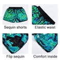 thumbnail image 5 of Men's Reversible Sequin Two Piece Short Sleeve Shirt Shorts Outfit Casual Parties Special Events With Sparkling Design Green M, 5 of 5