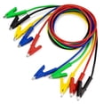 thumbnail image 1 of 5PCS Alligator Clips Electrical Test Leads Set, 15A Jumper Wires Heavy Duty with Protective Copper Clips, Premium Silicone Cables for Electrical Testing, Experiment, 5 Colors 39.6 inches, 1 of 7