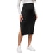 thumbnail image 4 of Falda midi de suéter elástico de maternidad de invierno cálido y casual de cintura alta para mujer, con abertura lateral, gris, mediana, 4 of 6