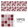 thumbnail image 1 of Bgsha 10Pcs Mosaic Tile Stickers Stick Bathroom Kitchen Home Wall Decal Self-adhesive, 1 of 7