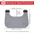 thumbnail image 2 of AlveyTech Plastic Removable Tray Table with Cup Holder, Wheel Chairs & Transport Chair Parts (White), 2 of 7