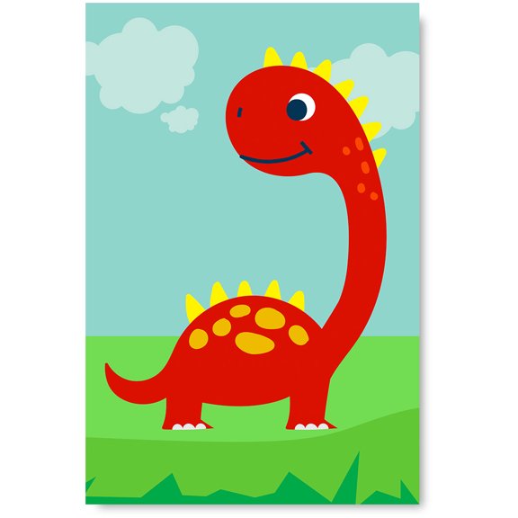 Awkward Styles Red Dinosaur Illustration Trex Poster Art Kids Room Wall Art Nursery Room Decor T Rex Prints for Kids Room Baby Room Art Newborn Baby Room Wall Decor Trex Wallpapers Made in USA