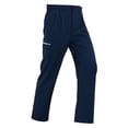 thumbnail image 4 of Glisme Men's Trousers Solid Color Elastic Waist With Pockets Summer Breathable Men Cargo Pants Size 5XL Dark Blue, 4 of 4