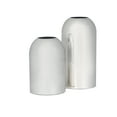 thumbnail image 5 of DecMode 10", 7"H Silver Stainless Steel Metal Vase with a Sleek Mirror Finish, Set of 2, 5 of 12