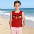 thumbnail image 6 of SGFCWSX Boys Graphic Tank Tops Sleeveless Crew Neck Print Relaxed Fit Beach Outdoor Daily Wear Shirts for Kids Red Size 8 Years, 6 of 7