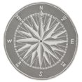 thumbnail image 1 of Trans-Ocean Imports FTPD8144747 8 ft. Liora Manne Frontporch Compass Indoor & Outdoor Hand Tufted Rug - Grey, 1 of 1