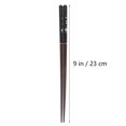 thumbnail image 4 of KAKOWELY 1 Set Japanese Style Chopsticks Practical Wooden Cutlery Gift with Rests9.06"X0.39"X0.39", 4 of 4