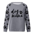 thumbnail image 3 of Cute Crew Neck Sweatshirts for Women Spring Fall Fashion Long Sleeve Graphic Print Pullover Tops Casual Workout Shirts(Gray,M), 3 of 4