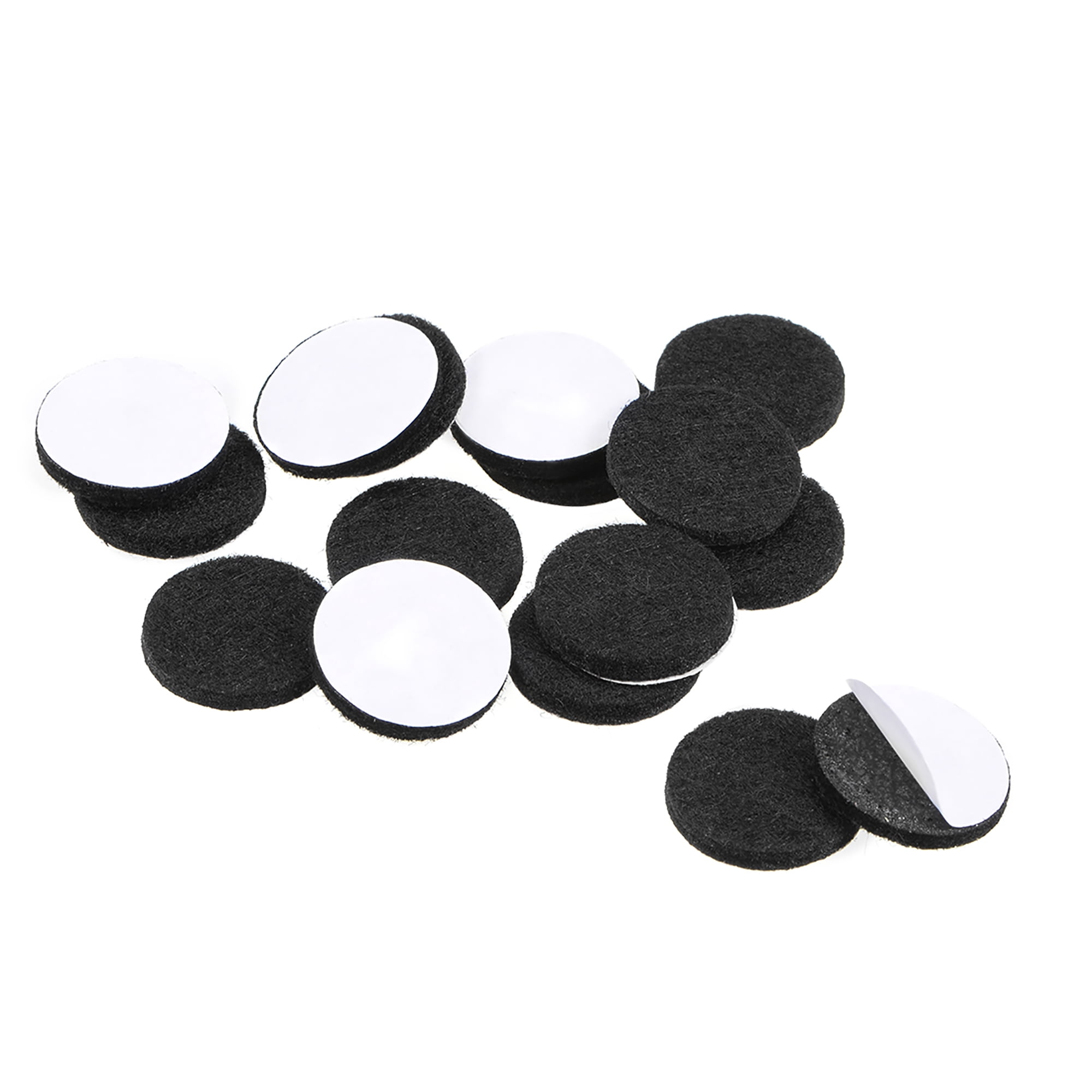 Furniture Pads, Adhesive Felt Pads 20mm Diameter 3mm Thick Round Black 28Pcs