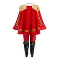 thumbnail image 6 of OBEEII Boys Prince Charming Costume Halloween Cosplay Prince Dress up Birthday Royal Prince Outfits for Toddler Child 5-6 Years Red 7pcs, 6 of 8